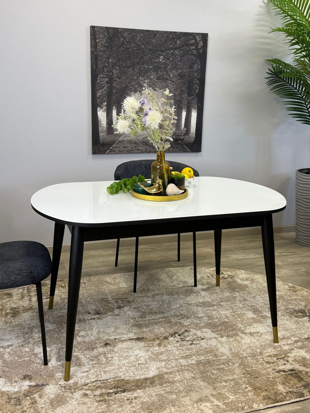 Стол KENNER 1300K венге/стекло белое глянец