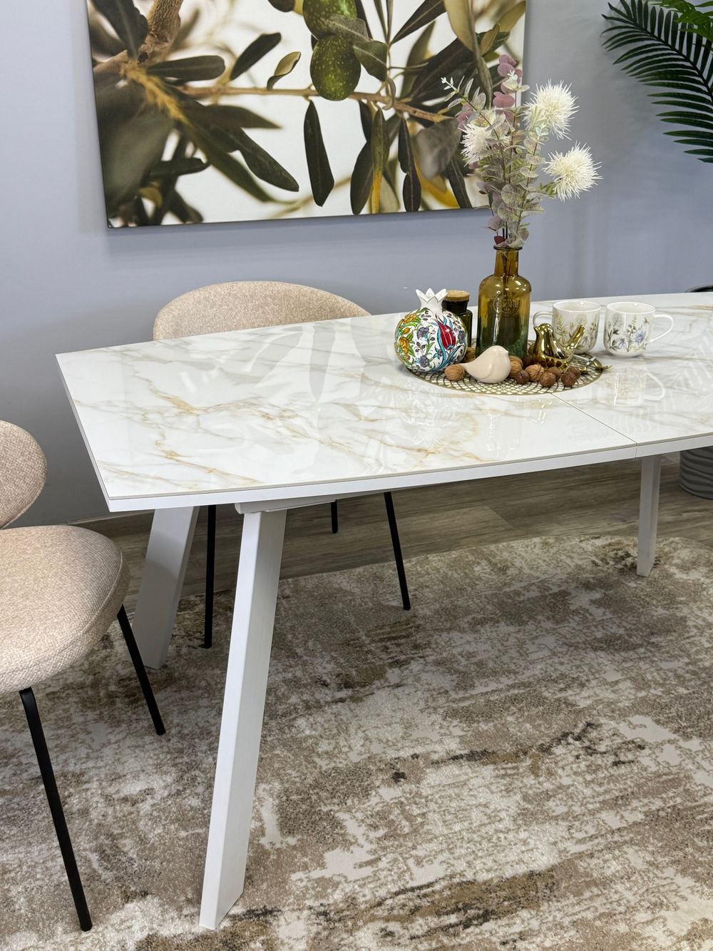 Стол KENNER SL1600 белый/керамика белая глянец