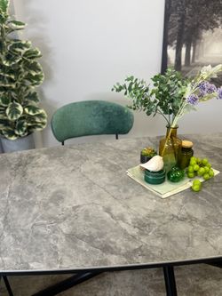 Стол KENNER DF2000 черный/керамика белая глянец