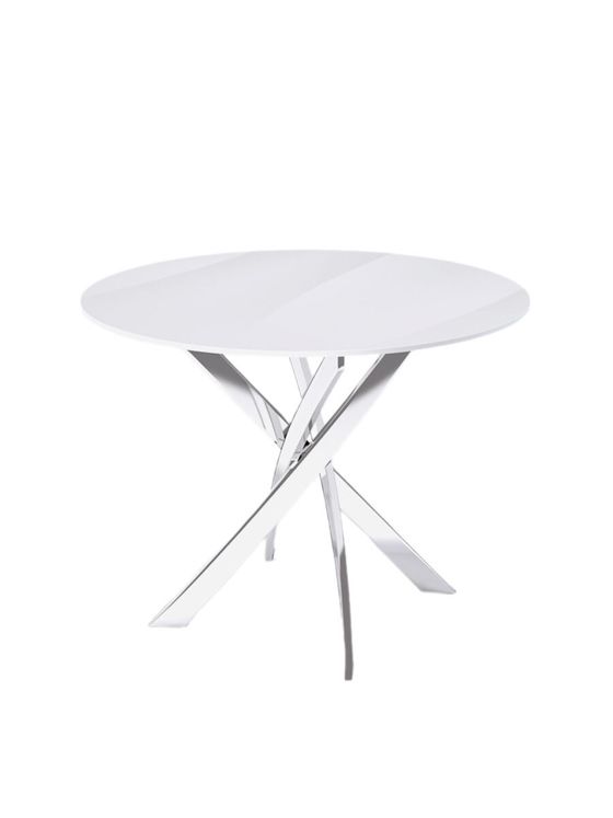 Стол KENNER R1000 белый/стекло белое глянец