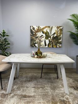 Стол KENNER SL1600 белый/керамика белая глянец