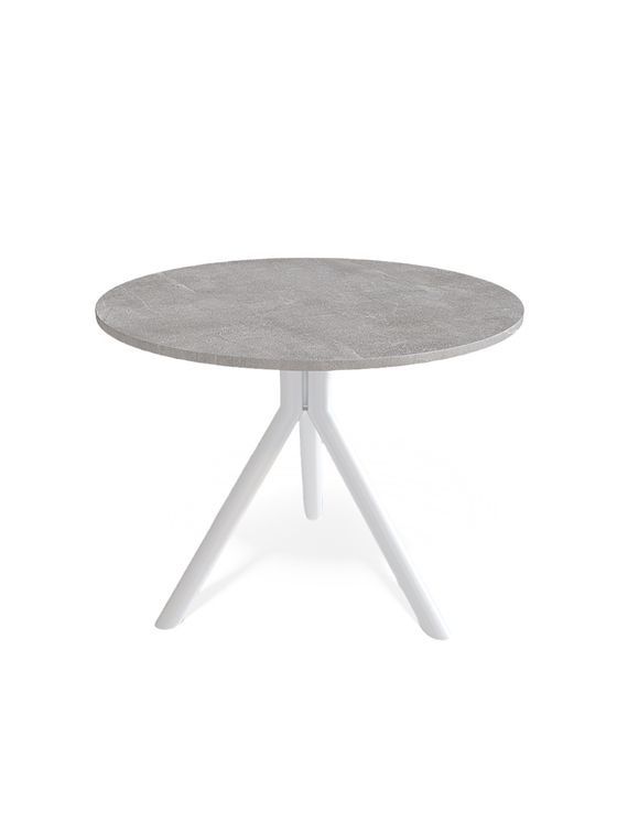 Стол KENNER RR900 белый/мрамор светло-серый