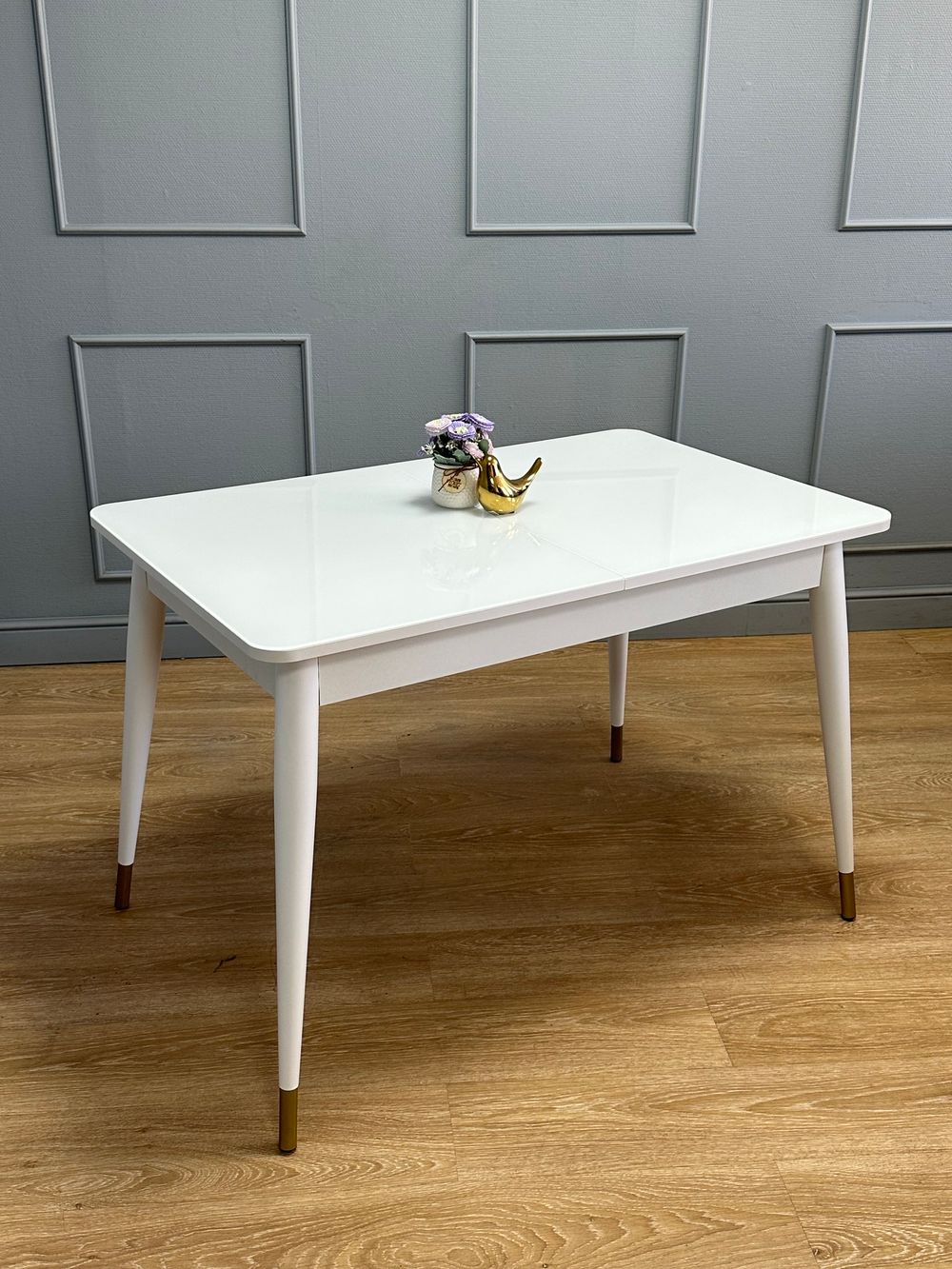 Стол KENNER K1100 белый/стекло белое