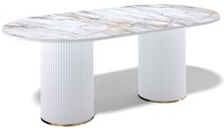 Стол Kenner LDs2000, белый/керамика GILT WHITE арт.170111