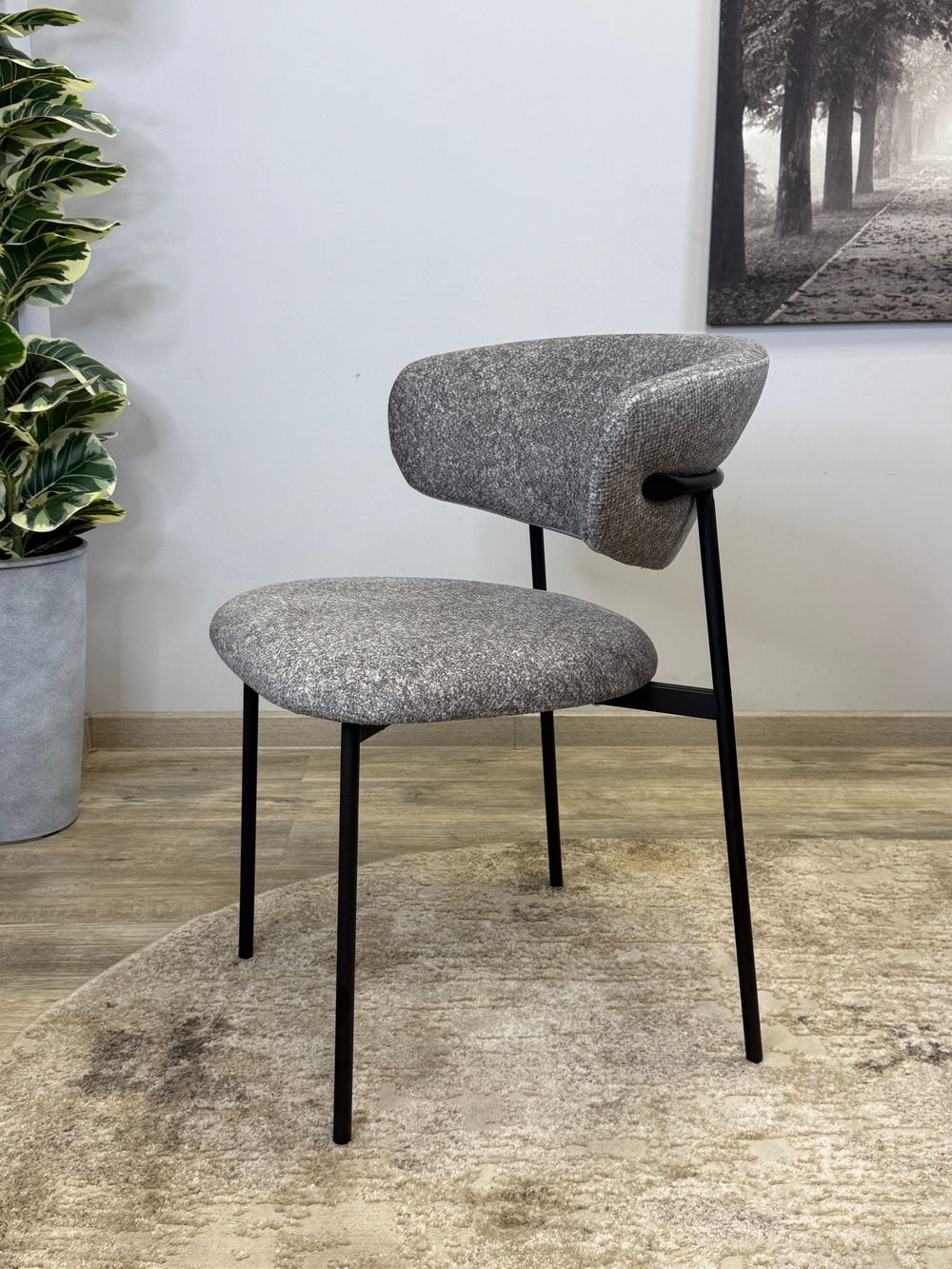 Стул KENNER 309SD черный/микробукле серый