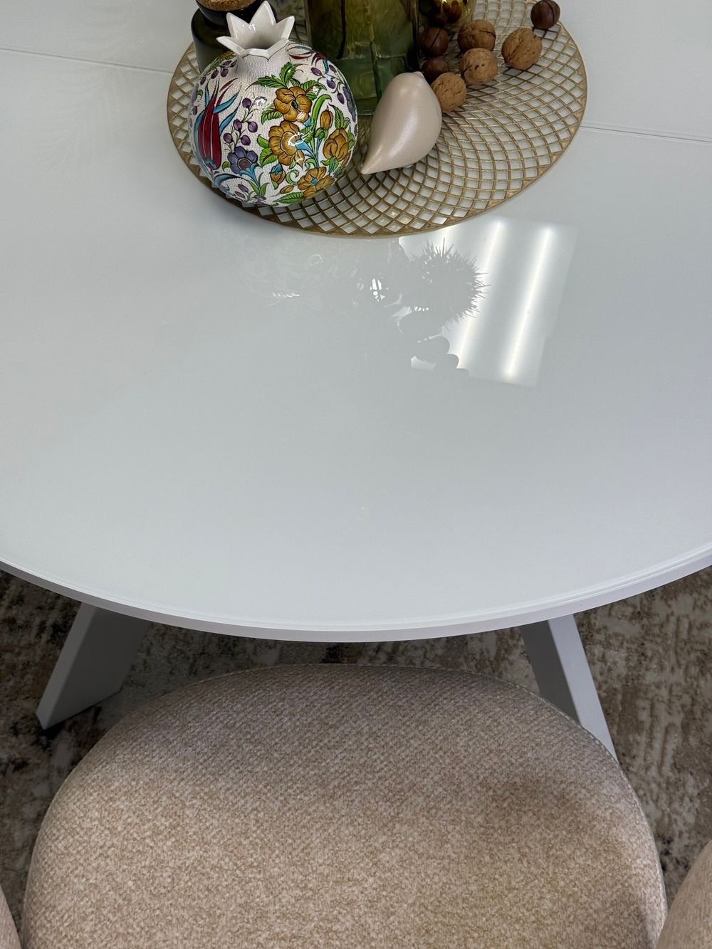 Стол KENNER RL1100 белый/стекло белое глянец