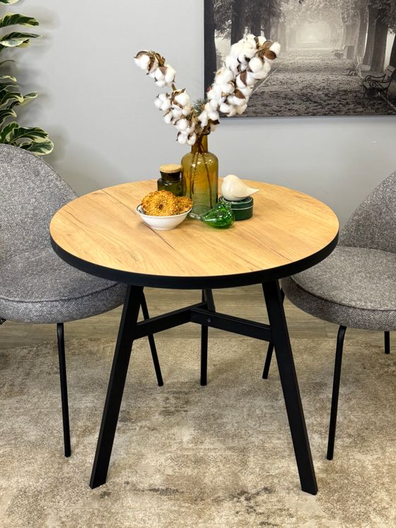 Стол KENNER ER750 черный/дуб крафт золотой