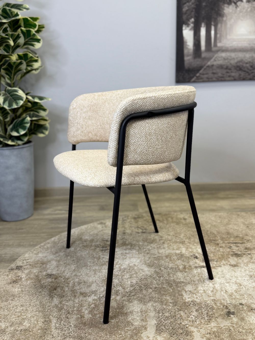 Стул KENNER 303SD черный/микробукле бежевый