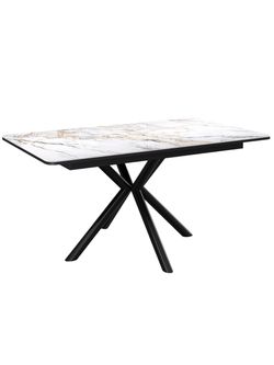 Стол KENNER DM1550 черный/керамика золотая