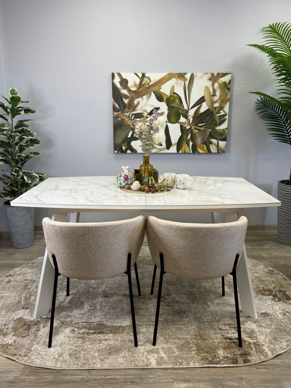 Стол KENNER SL1600 белый/керамика белая глянец