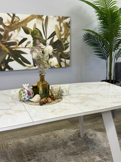 Стол KENNER SL1600 белый/керамика белая глянец