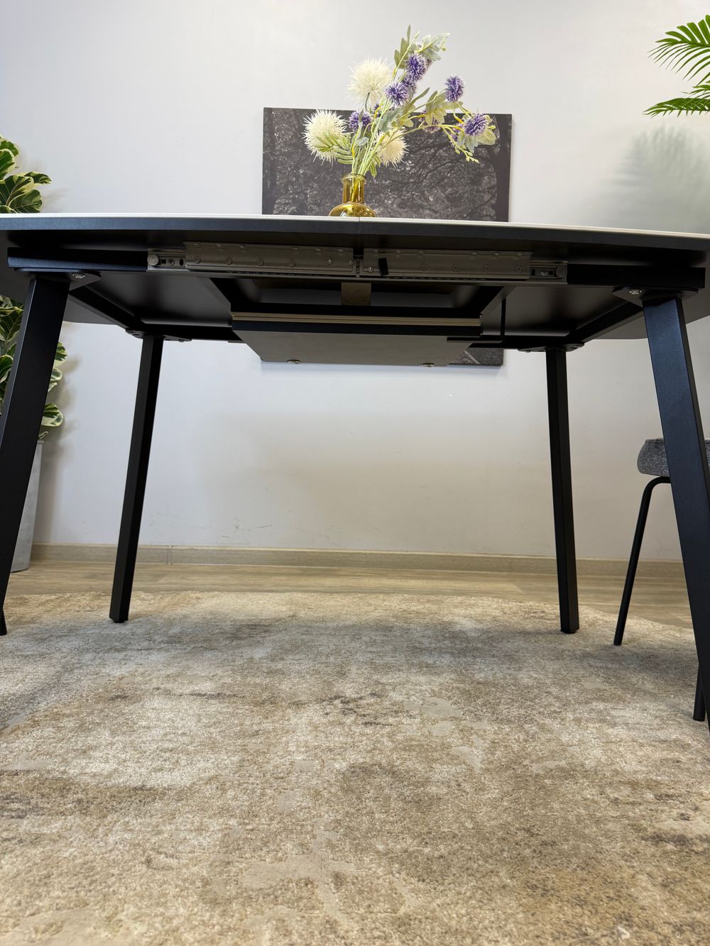 Стол Kenner AK1400, черный/керамика OKARA LIGHT YELLOW арт.170185