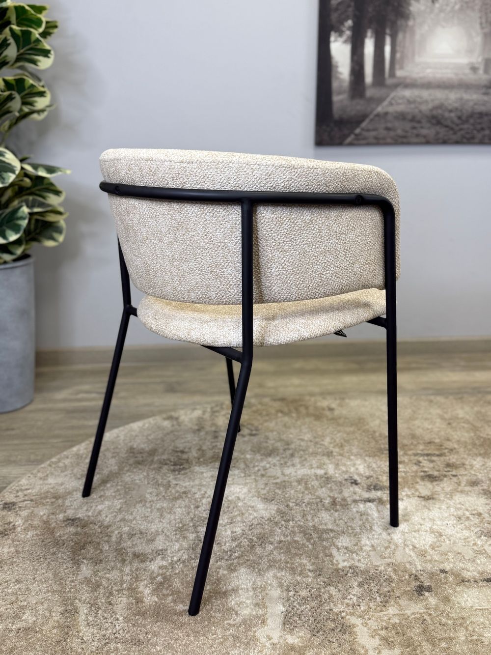 Стул KENNER 303SD черный/микробукле бежевый