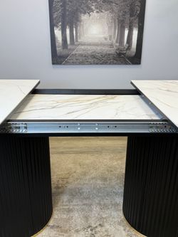 Стол KENNER LDs2000 белый/керамика GILT WHITE