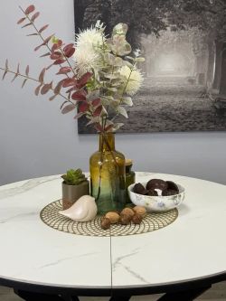 Стол KENNER R900 черный/керамика белая