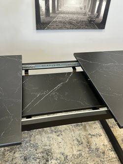 Стол KENNER AZ1200 черный/керамика мрамор черный