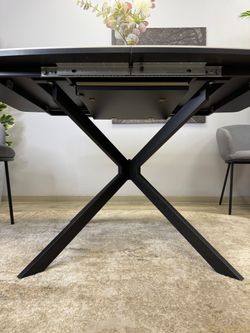 Стол Kenner BR1300, черный/керамика GLORIA WHITE