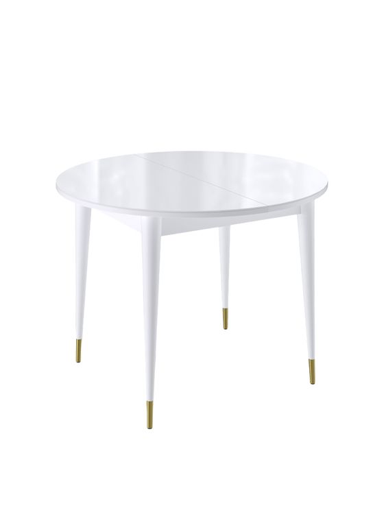 Стол KENNER 1000K белый/стекло белое глянец