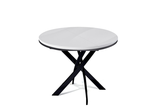 Стол Dikline Rs90 черный/стекло белое