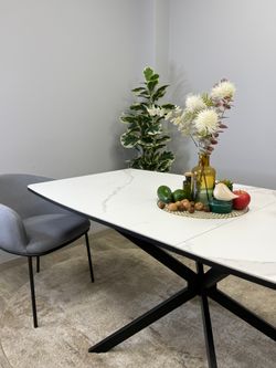 Стол Kenner BR1300, черный/керамика GLORIA WHITE