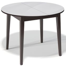 Стол KENNER 1000 М венге/стекло белое сатин