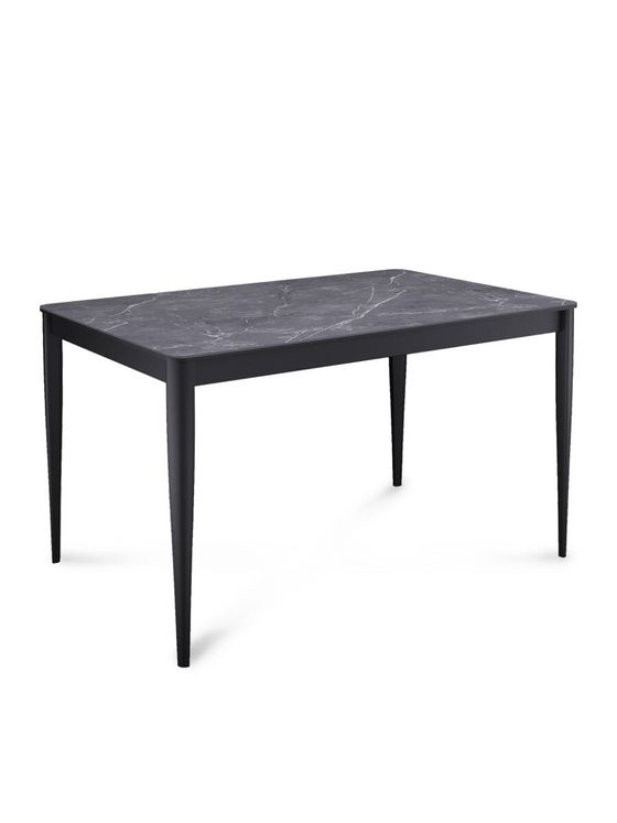 Стол KENNER KS1200 черный/керамика мрамор черный
