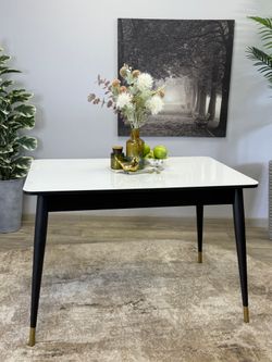 Стол KENNER 1100K венге/стекло белое глянец