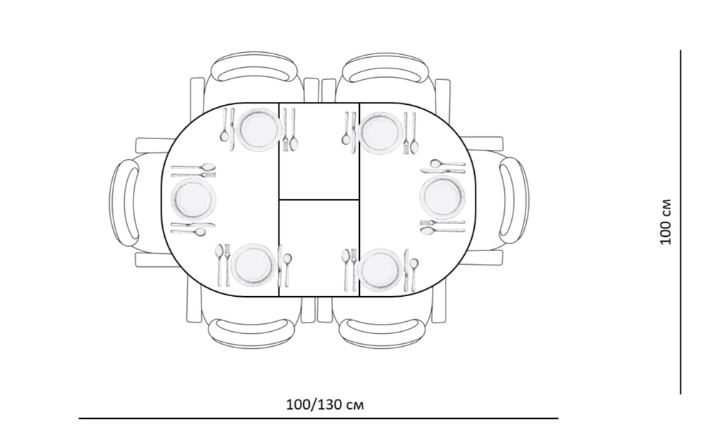 Стол KENNER 1000 М белый/стекло белое сатин