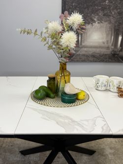 Стол KENNER BR1200 черный/керамика белая