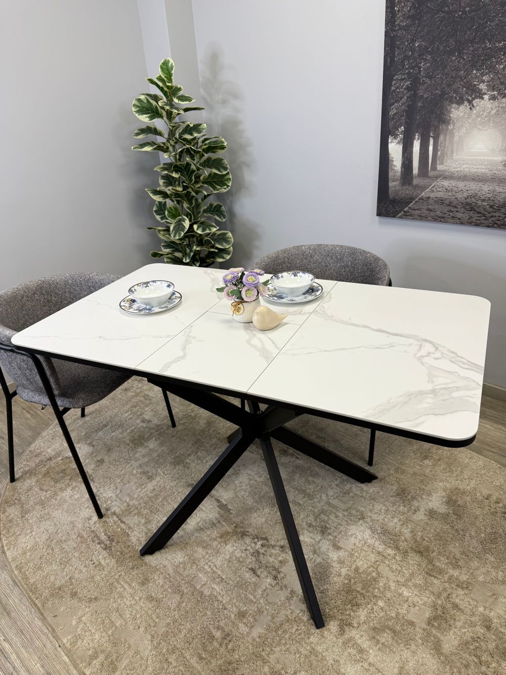 Стол Kenner BK900, белый/керамика COROLLA WHITE