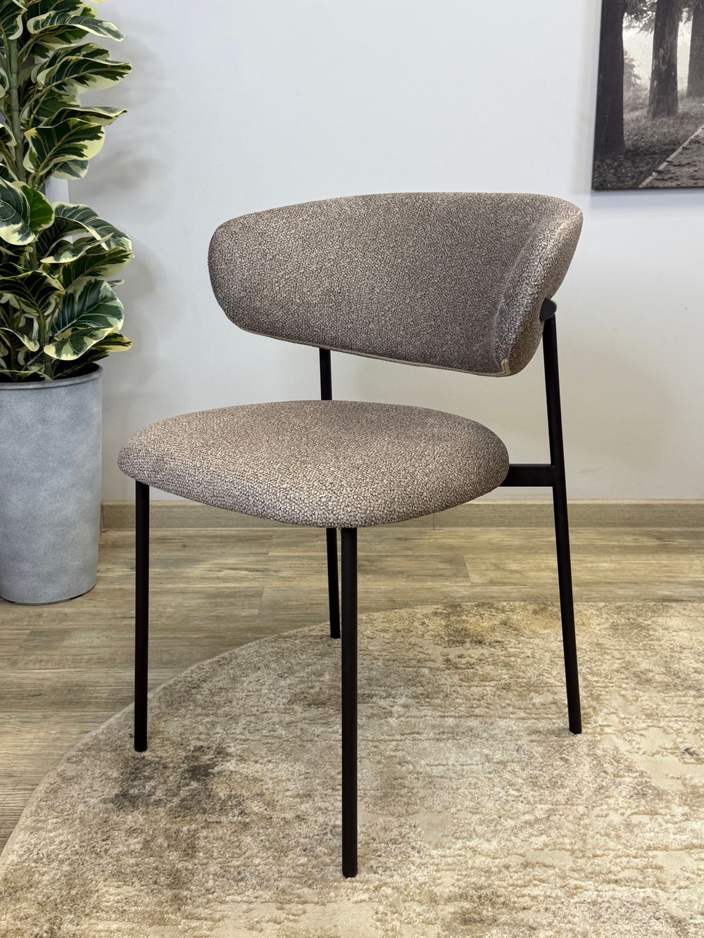 Стул KENNER 309SD черный/микробукле капучино