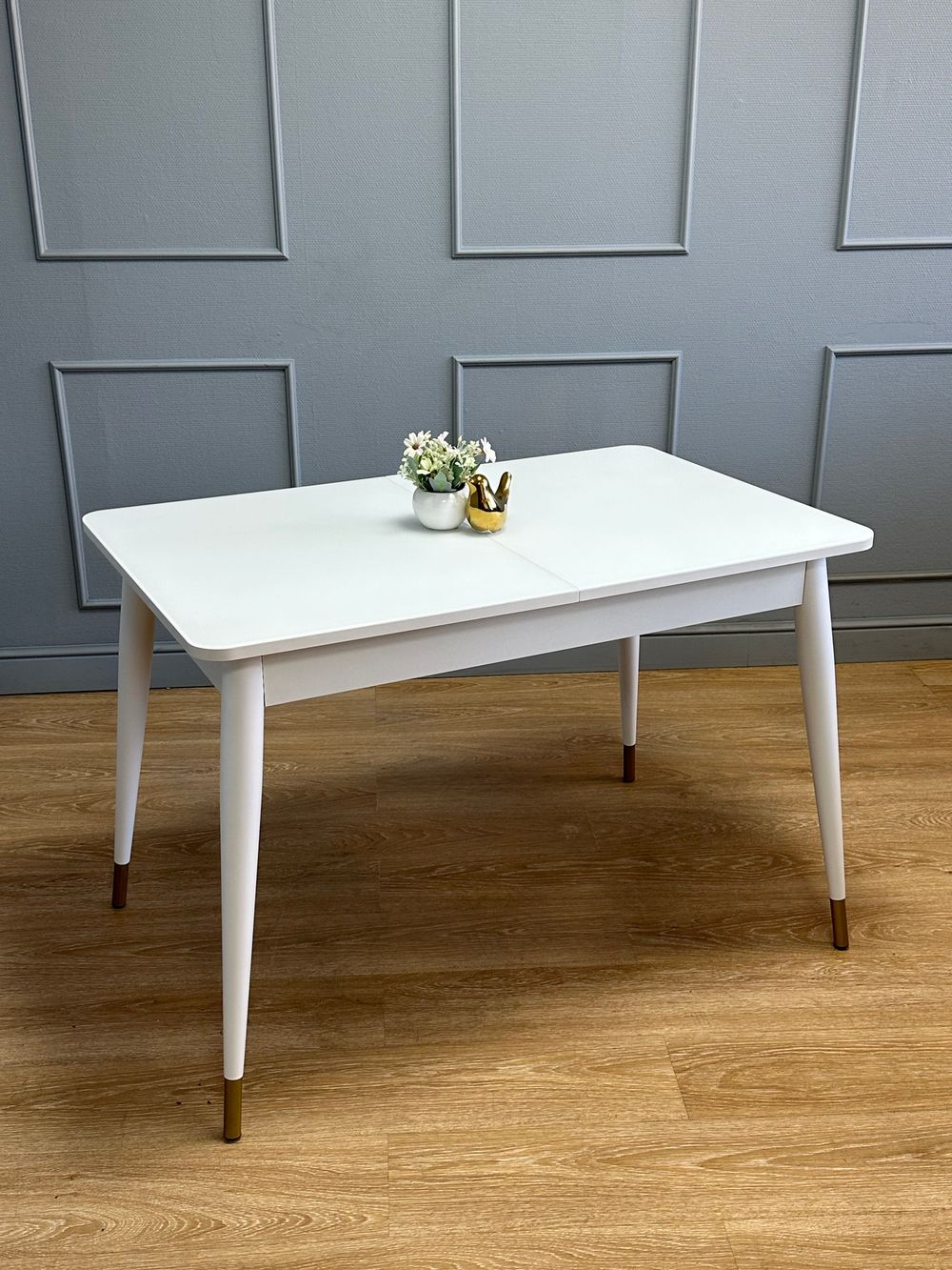 Стол KENNER K1100 белый/стекло белое сатин