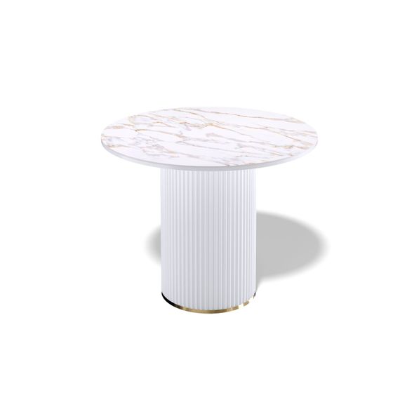 Стол Kenner LD900, белый/керамика мрамор белый глянец