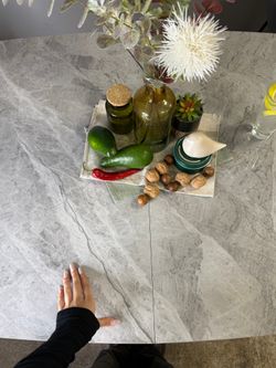 Стол Kenner BR1200, черный/керамика ITALIAN MIDDLE GRAY