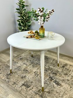 Стол KENNER 1000K белый/стекло белое глянец