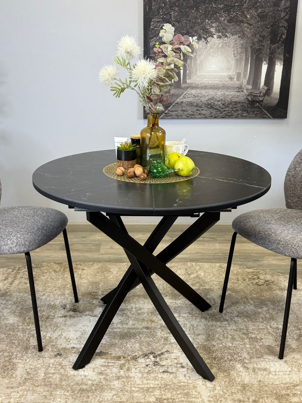 Стол KENNER R900 черный/керамика черная