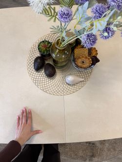 Стол Kenner AK1400, черный/керамика OKARA LIGHT YELLOW арт.170185