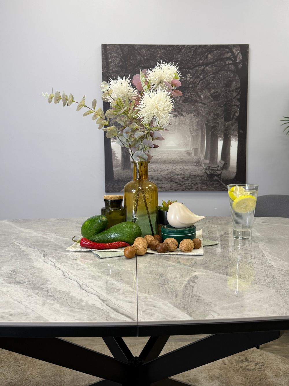 Стол Kenner BR1200, черный/керамика ITALIAN MIDDLE GRAY