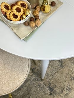 Стол KENNER 1000K белый/стекло белое глянец