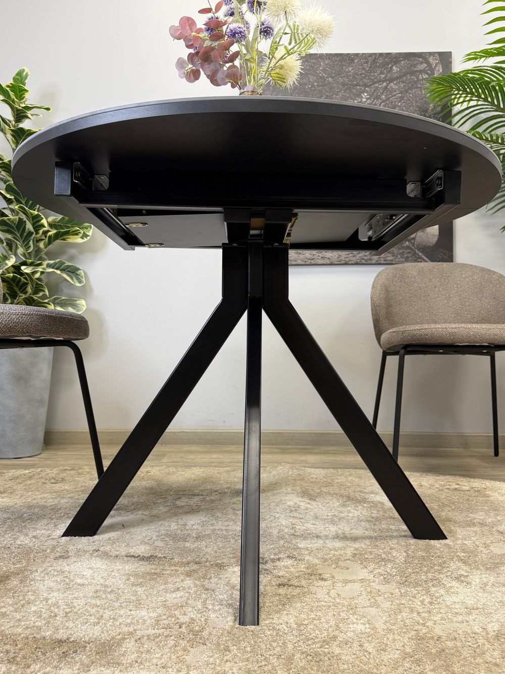 Стол KENNER AR1000 черный/керамика темно-серая