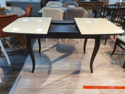 Стол KENNER 1200С  венге/стекло белое сатин