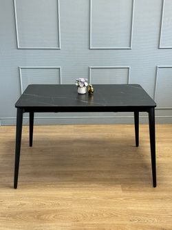 Стол KENNER KS1200 черный/керамика мрамор черный