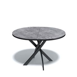 Стол Kenner R1100s, черный/керамика мрамор серый глянец