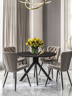 Стол KENNER AR1000 черный/керамика темно-серая