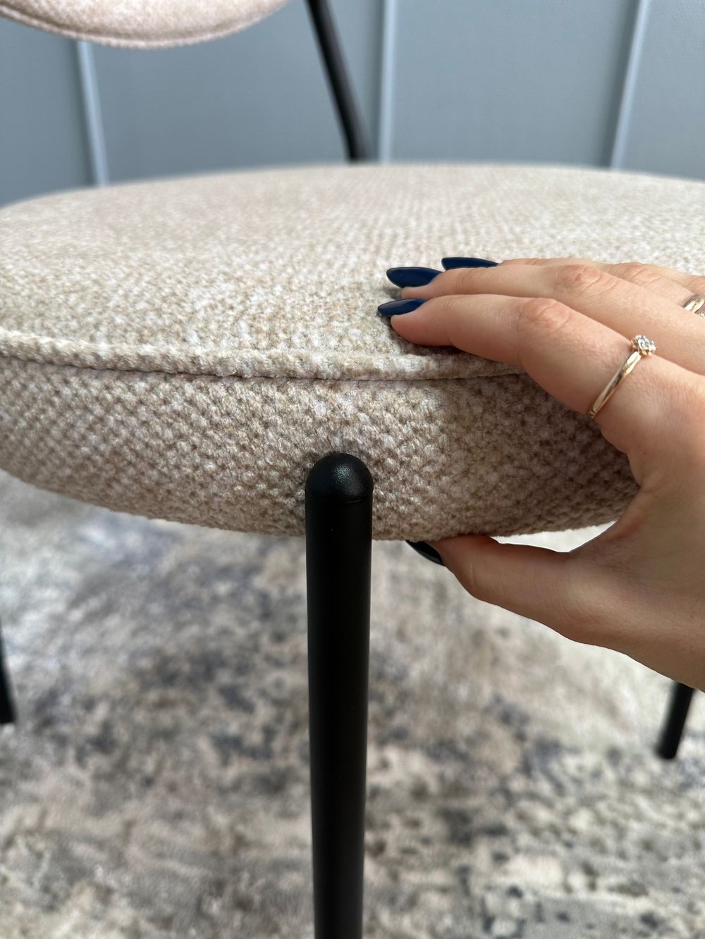 Комплект стульев 2шт KENNER 301SD черный/бежевый микробукле