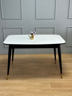 Стол KENNER 1200K венге/стекло белое глянец