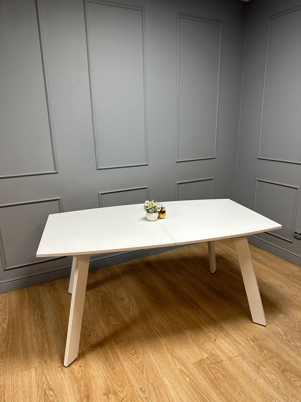 Стол KENNER SL1600 белый/стекло белое сатин