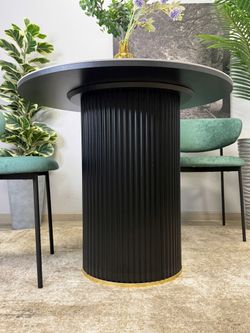 Стол Kenner LD900, черный/керамика мрамор серый глянец