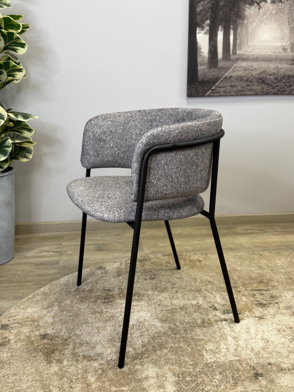 Стул KENNER 303SD черный/микробукле серый