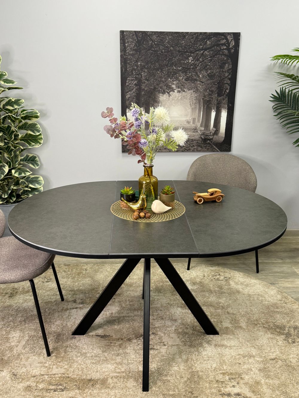 Стол KENNER AR1000 черный/керамика темно-серая